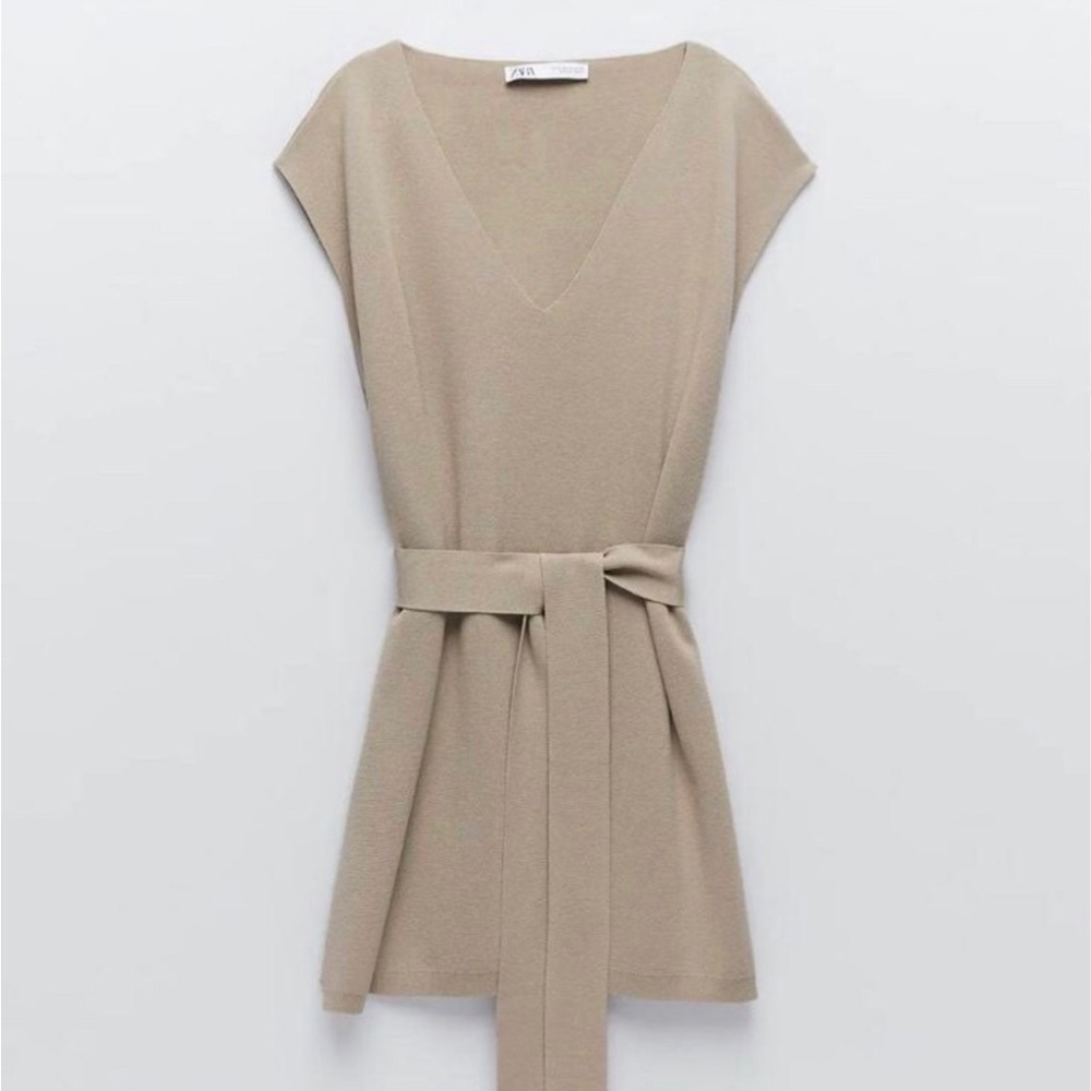 ZARA Belted Knit Vest